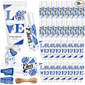 144 Pcs Blue Cheer Lip Balm Hand Cream Set Party Favors Cheer Teams Camp Gifts Include 36 Lip Balm 36 Moisturizing Hand Cream 36 Bags 36 Cards and Ropes for Guest Party Supplies Accessories