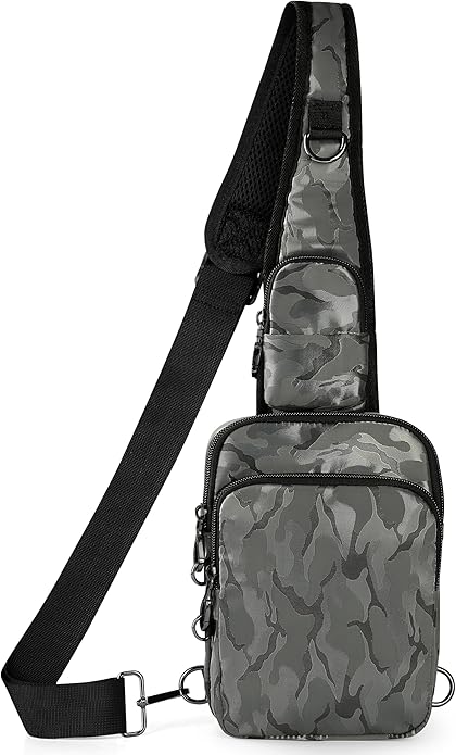 Crossbody Bag Anti Theft Sling Bag for Women Men RFID Blocking, Small Shoulder Chest Bags with Zipper Lock