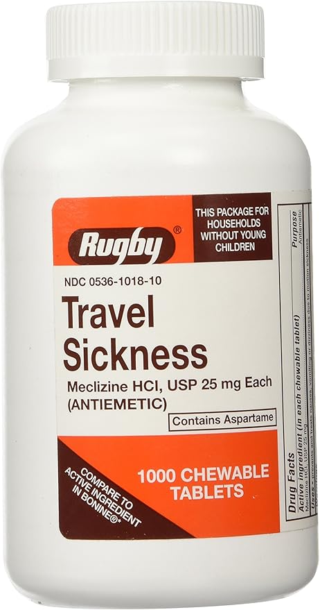Meclizine Chewable Tablets - 25mg - Bottle of 1000