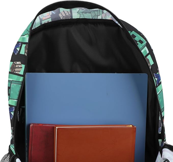 Bioworld Minecraft Creeper All-Over Print 18" Backpack