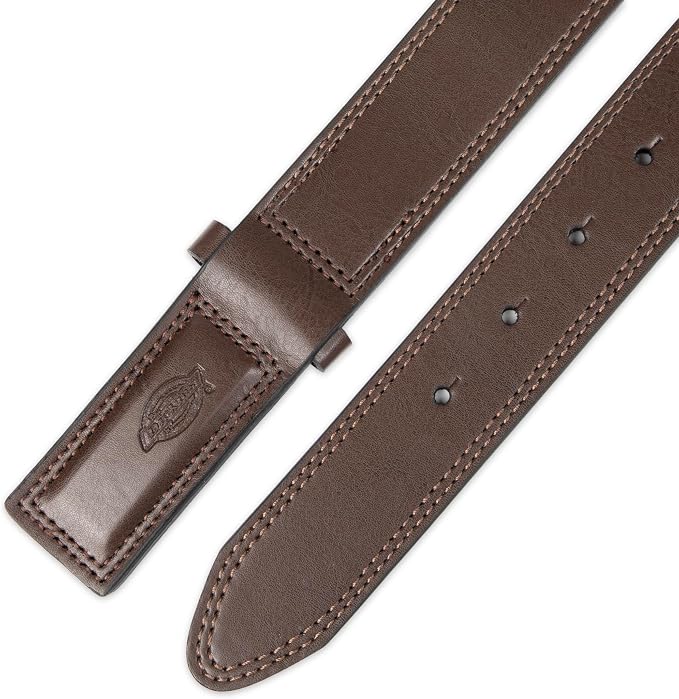 Dickies Men's Dickies Unisex Leather Mechanic No-Scratch Work Belt - Buckleless, Snap-On Belt
