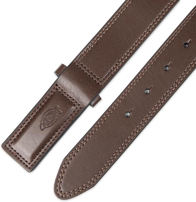 Dickies Men's Dickies Unisex Leather Mechanic No-Scratch Work Belt - Buckleless, Snap-On Belt