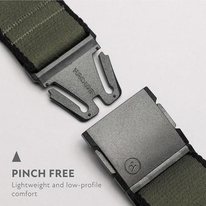 Arcade Belts A2 Unisex Adventure Belt: Heavy Duty Stretch, Metal Free Buckle