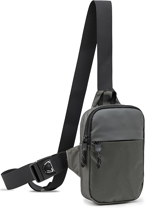 higouta Mini Sling Bag for Men Women, Small Crossbody Casual Utility Chest Phone Bag for Travel Workout