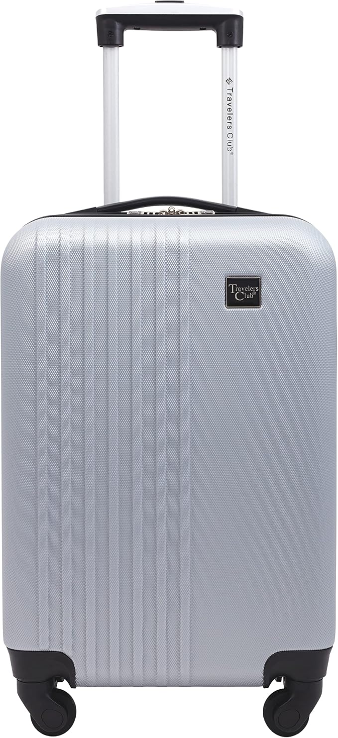 Travelers Club Cosmo Luggage, Silver-2 Piece Set (28"/20")