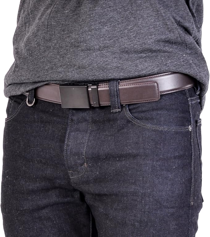 Mission Belt Men's Leather Ratchet Belt, 40mm Metal Collection