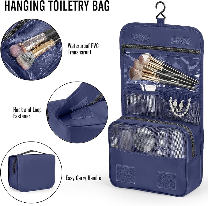 Veken 10 Set Packing Cubes for Travel Essentials, Suitcase Organizer Bags in 4 Sizes, Carry-On Luggage Accessories with Large Laundry Bag & Passport Holder, Must-Have for Airplane, Road Trip & Camping