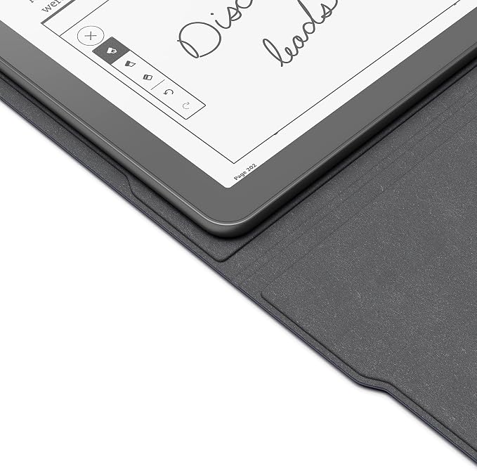 Amazon Kindle Scribe Fabric Folio Cover with Magnetic Attach, Sleek Protective Case - Denim