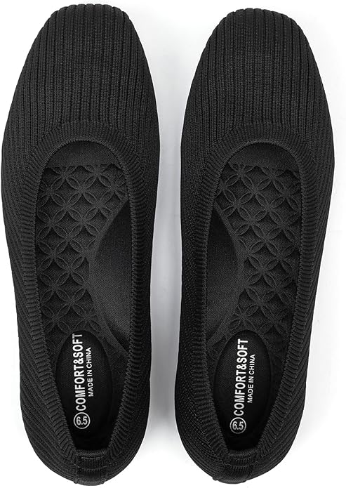 Frank Mully Women's Flats Square Toe Flats Comfortable Slip on Washable Ballet Flats Shoes for Women Dressy Work