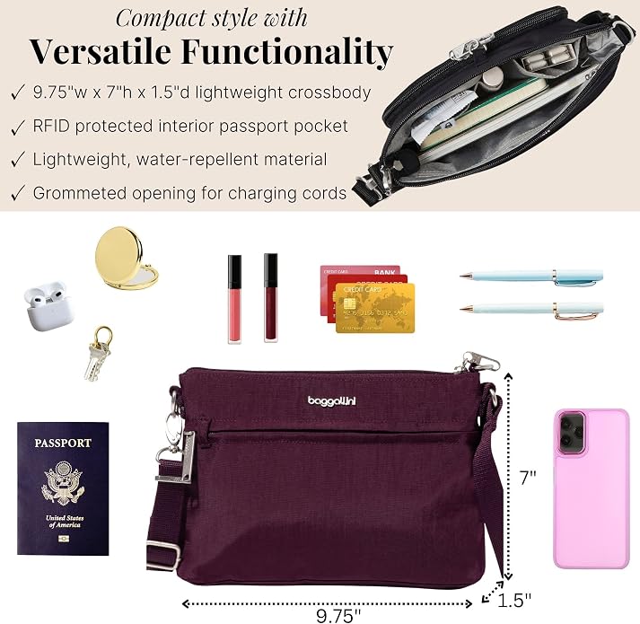 Baggallini Securtex™ Anti-Theft Memento Crossbody