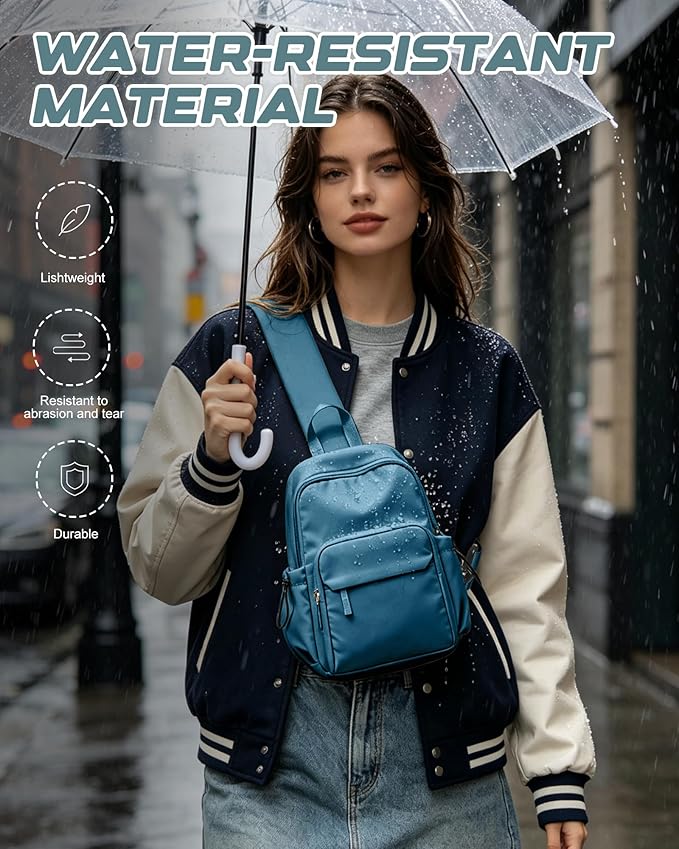 Blue Crossbody Sling Backpacks Sling Bag for Men Women, Small Shoulder Backpack, Anti Theft One Strap Motorcycle Backpack, Mini Tactical Chest Bags Daypack for Casual Travel Hiking Gym Outdoor Sports