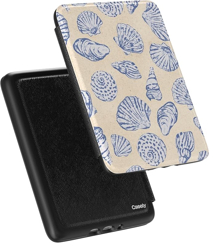 Casely Kindle Case | Sally's Seashells | Seashore | Compatible with 7” Kindle Colorsoft and 7” Kindle Paperwhite (12th Gen)