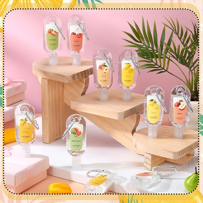 24 Pack Scented Hand Sanitizers Keychain Gift Mini Hand Sanitizer Bulk 1 oz Travel Size Sanitizer Keychain Set Thank You Gift for Teacher Nurse Coworker Graduation Party Favors Treat Goodie Bags