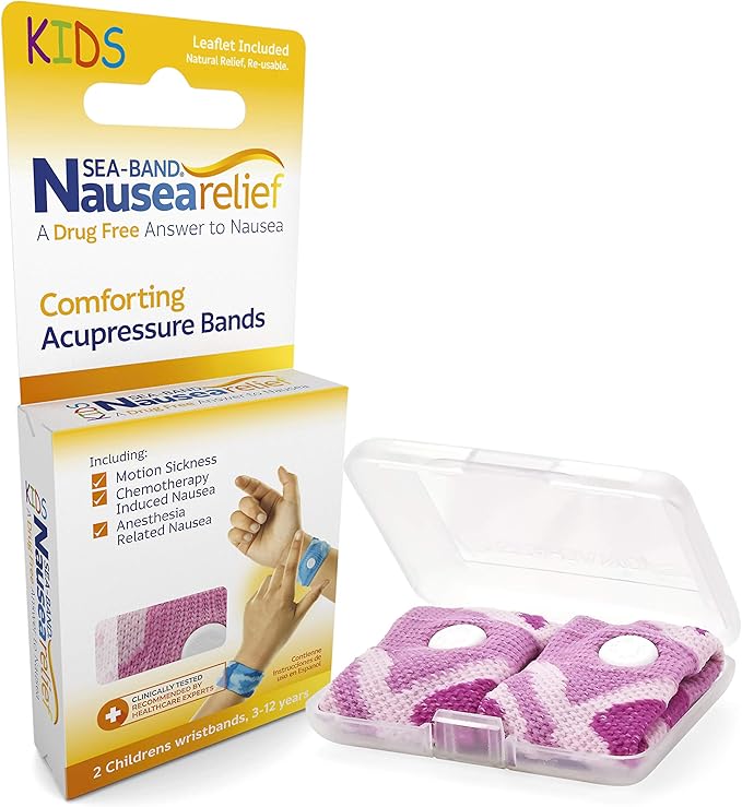 Sea-Band Anti-Nausea Acupressure Wristband for Motion & Morning Sickness, Child, Color May Vary