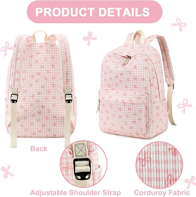 LEDAOU Backpack for Girls School Bag Kids Bookbag Teen Backpack Set Daypack with Lunch Bag and Pencil Case | Kids, Bookbag, Daypack, with Lunch Bag, and Pencil Case