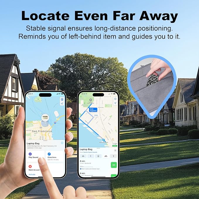 Wallet Tracker Card for Apple Find My (iOS Only), Ultra-Thin Bluetooth Tracker Smart Card Wallet Finder, IP68 Waterproof Slim Item Locator for Wallets, Keys, Passport & Luggage Tags (Diamond Black)