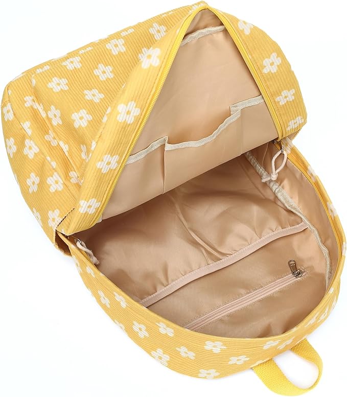 Bluboon School Backpack for Teen Girls Bookbags Elementary High School Corduroy Laptop Bags Women Travel Daypacks