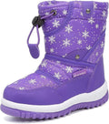 CIOR Winter Snow Boots for Boy and Girl Outdoor Waterproof with Fur Lined(Toddler/Little Kids)