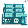 goodwipes Flushable Wipes for Adults - Shea-Coco Butt Wipes for Women & Men, Septic Safe, Toilet & Bathroom Essentials, Extra Large, 318 Count (6 Packs and 1 Travel Pack)