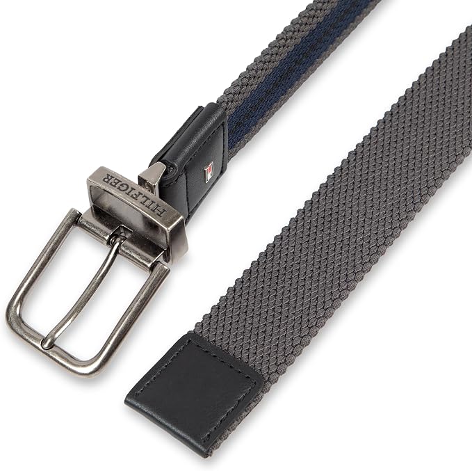 Tommy Hilfiger Men's Reversible Leather Belt, 2‑in‑1 Design for Dress Or Casual Wear