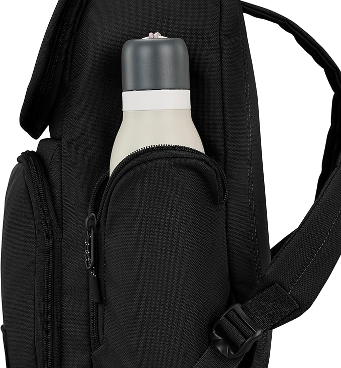 High Sierra Lineage Flap Backpack- Black
