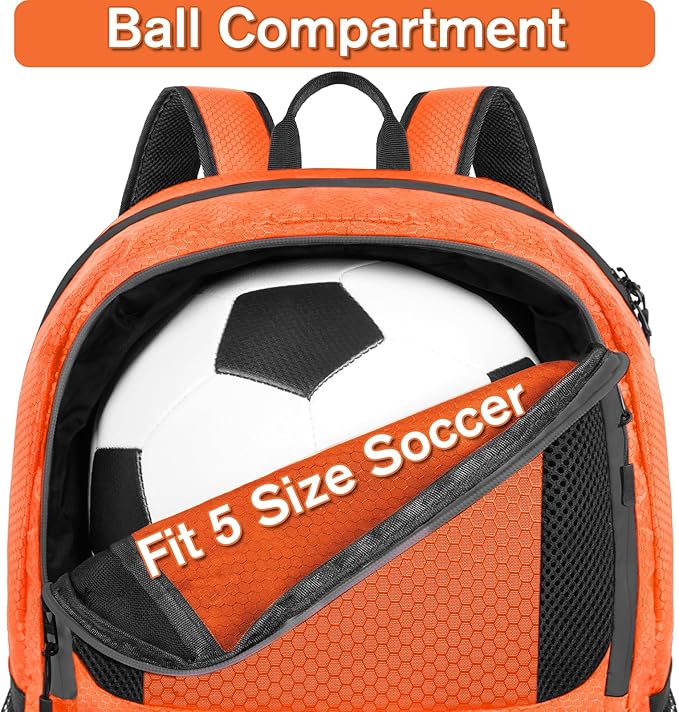 YOREPEK Soccer Backpack,Soccer Bag with Ball Holder, Water resistant Sport Equipment Bags Fit Basketball Volleyball Football