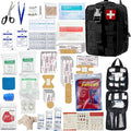 293Pcs/set - First Aid Kit Molle Pouches Emergency Survival Kit Suitable for Outdoor Activities, Home, School, Hiking, Car Travel and Camping - Quick Response First Aid Essentials (Black)