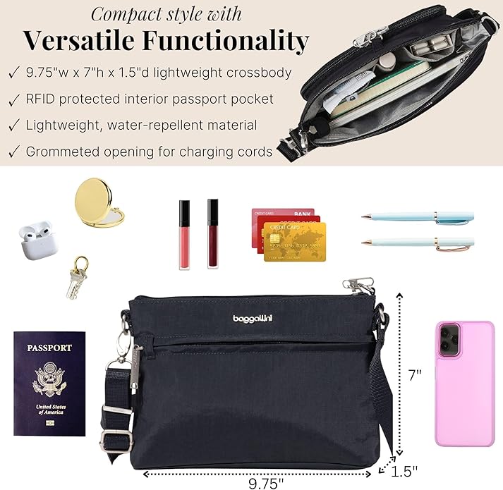 Baggallini Securtex™ Anti-Theft Memento Crossbody