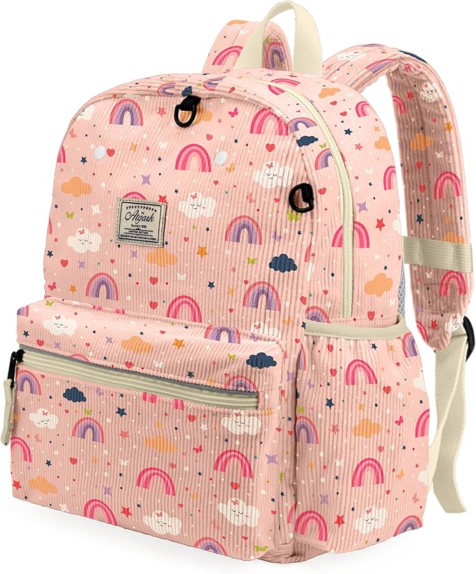 atgark Corduroy Toddler Backpack for Girls 2-5: Preschool Backpack for Girls