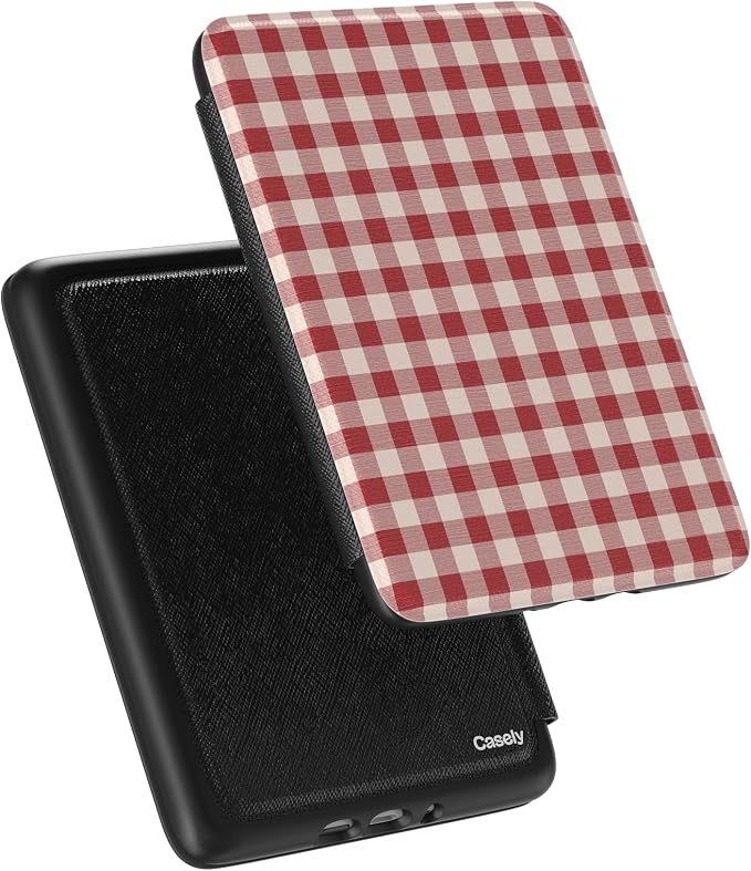 Casely Kindle Case | Sweet Jam | Red Gingham | 7” Kindle Colorsoft and 7” Kindle Paperwhite (12th Gen)