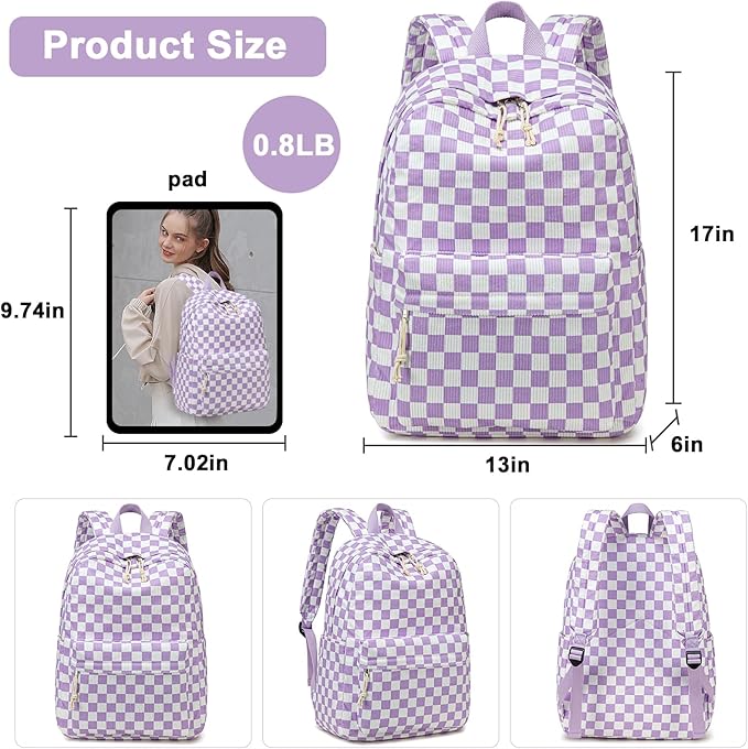Bluboon School Backpack for Teen Girls Bookbags Elementary High School Corduroy Laptop Bags Women Travel Daypacks