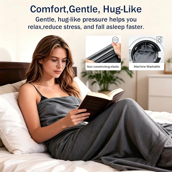 Sleep Pod for Deeper Sleep - Wearable Blanket Hoodie with Eye Mask, Improved Hug Sleeping Pod with Soft Breathable Fabric, Portable Compression Sleeping Bag for Camping, Travel & Home Lounging