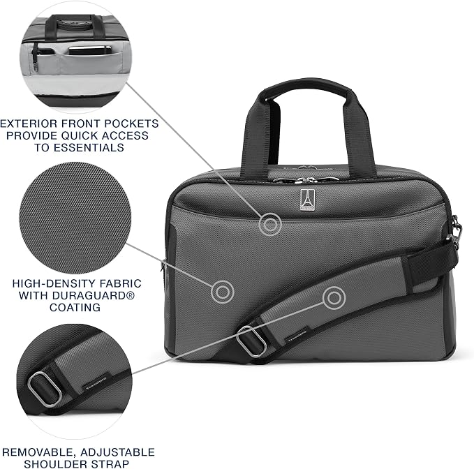 Travelpro Crew Classic Lightweight Softside Luggage, Underseat Travel Tote Bag, Men and Women, Titanium Grey