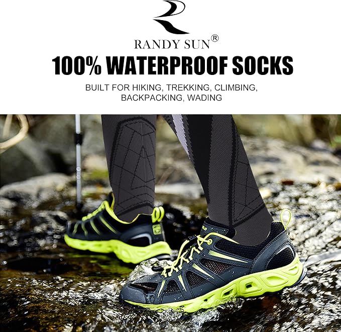 RANDY SUN Waterproof Breathable Knee High Kayaking Hunting Fishing Socks