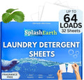 Fragrance-Free Laundry Detergent Sheets, 64 Loads, Laundry Sheets for HE & Standard Washers, Plastic-Free Packaging