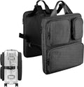 Adjustable Over Luggage Organizer for Hanging Extra Bag, Hands-Free Multi Travel Accessory for Business Trips & Vacations, Fits Most Suitcases & Laptop (Black-3)