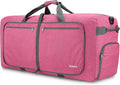 Gonex Large Foldable Travel Duffle Bag with Shoes Compartment, Packable Lightweight Water Repellent Duffel Bag for Camping Gym Weekender Bag