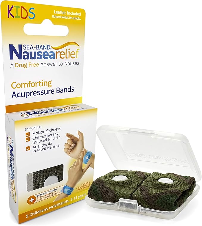 Sea-Band Anti-Nausea Acupressure Wristband for Motion & Morning Sickness, Child, Color May Vary