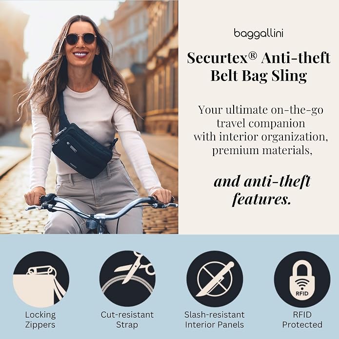 Baggallini Securtex Anti-Theft Belt Bag