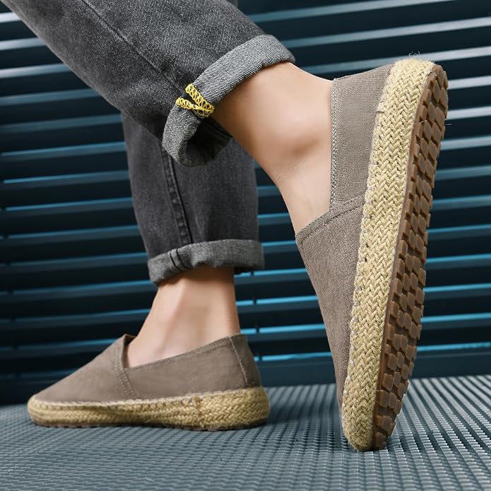 CASMAG Men's Fashion Casual Canvas Espadrille Slip-on Shoes Loafers