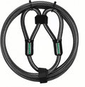 10 ft x 1/2" Heavy Duty Cut-Proof Security Cable | Flexible Vinyl-Coated Braided Steel with Looped Ends | Weatherproof Anti-Theft Locking Cable for Bikes, Gates, Kayaking & Outdoor Equipment
