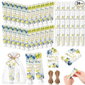 24 Sets Blue Floral Lemon Hand Cream and Lip Balm Gift, Love Is Sweet Bridal Shower Favors for Guest Travel Size Hand Lotion and Lip Balm Bulk Lemon Bridal Shower Birthday Party Supplies