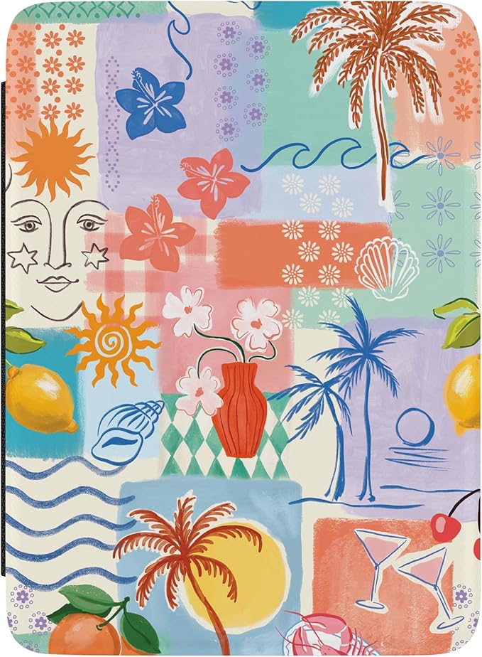 Casely Kindle Case | Tropical Heat | Beachy Collage | Compatible with 7" Kindle Colorsoft and 7" Kindle Paperwhite (12th Gen)