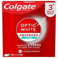 Colgate Optic White Advanced Hydrogen Peroxide Toothpaste Pack, Teeth Whitening Toothpaste, Enamel-Safe Hydrogen Peroxide Formula, Helps Remove Tea, Coffee, and Wine Stains, Icy Fresh, 3 Pack, 3.2 oz