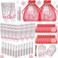 36 Sets Christmas Candy Cane Pattern Hand Cream and Lip Balm Gifts Bulk Candy Apple Hand Lotion for Women Travel Size Xmas Wedding Shower Favors for Guests