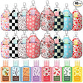 Frienda 48set Floral Hand Sanitizer Gifts Set 24 Pcs Christian Scented Hand Sanitizer and 24 Keychain Holders Gifts Set for Women Summer Vbs Party Favor for Wedding Guest Church Prayer