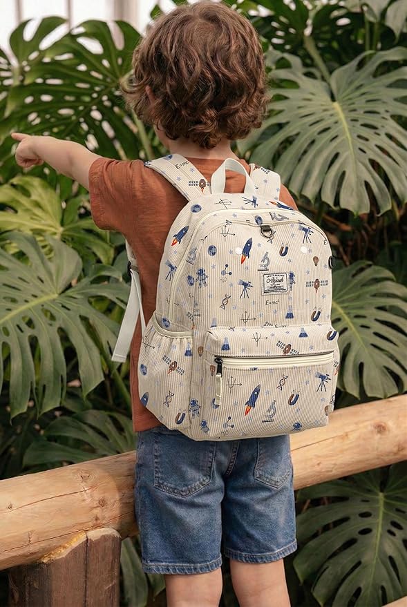 atgark Corduroy Toddler Backpack for Boys 2-5: Preschool Backpack for Boys