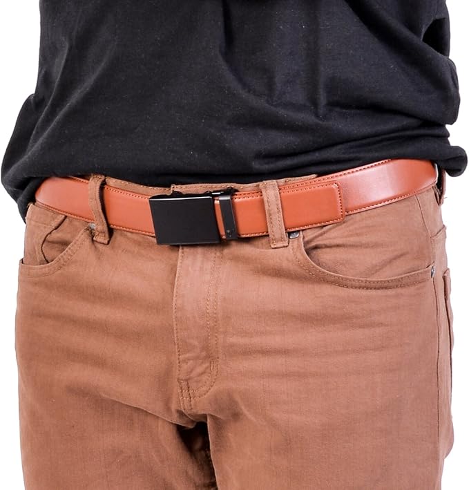 Mission Belt Men's Leather Ratchet Belt, 40mm Metal Collection