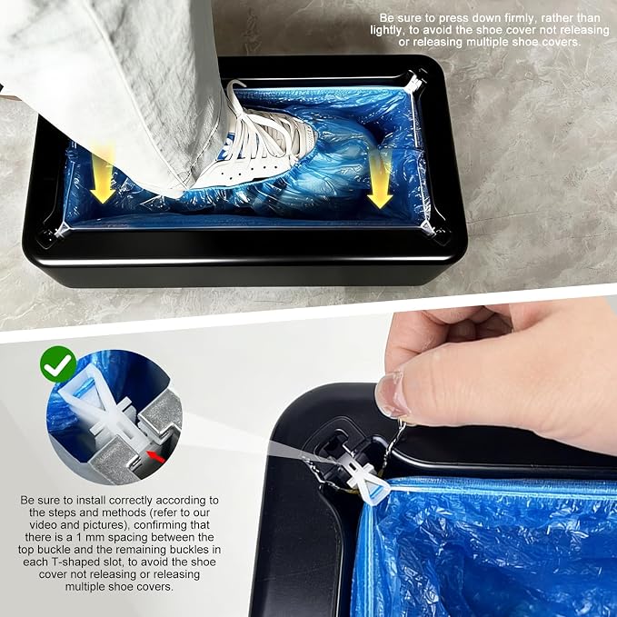 Shoe Cover Dispenser Containing 200pcs Shoe Covers Disposable Non Slip High Quality Automatic Shoe Cover Machine with Disposable Shoe Covers for Indoors for Most Occasion and Shoes Size