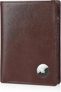 Polare Luxury RFID Blocking Leather Passport Holder Travel Wallet For Men and Women (Coffee with AirTag Slot)